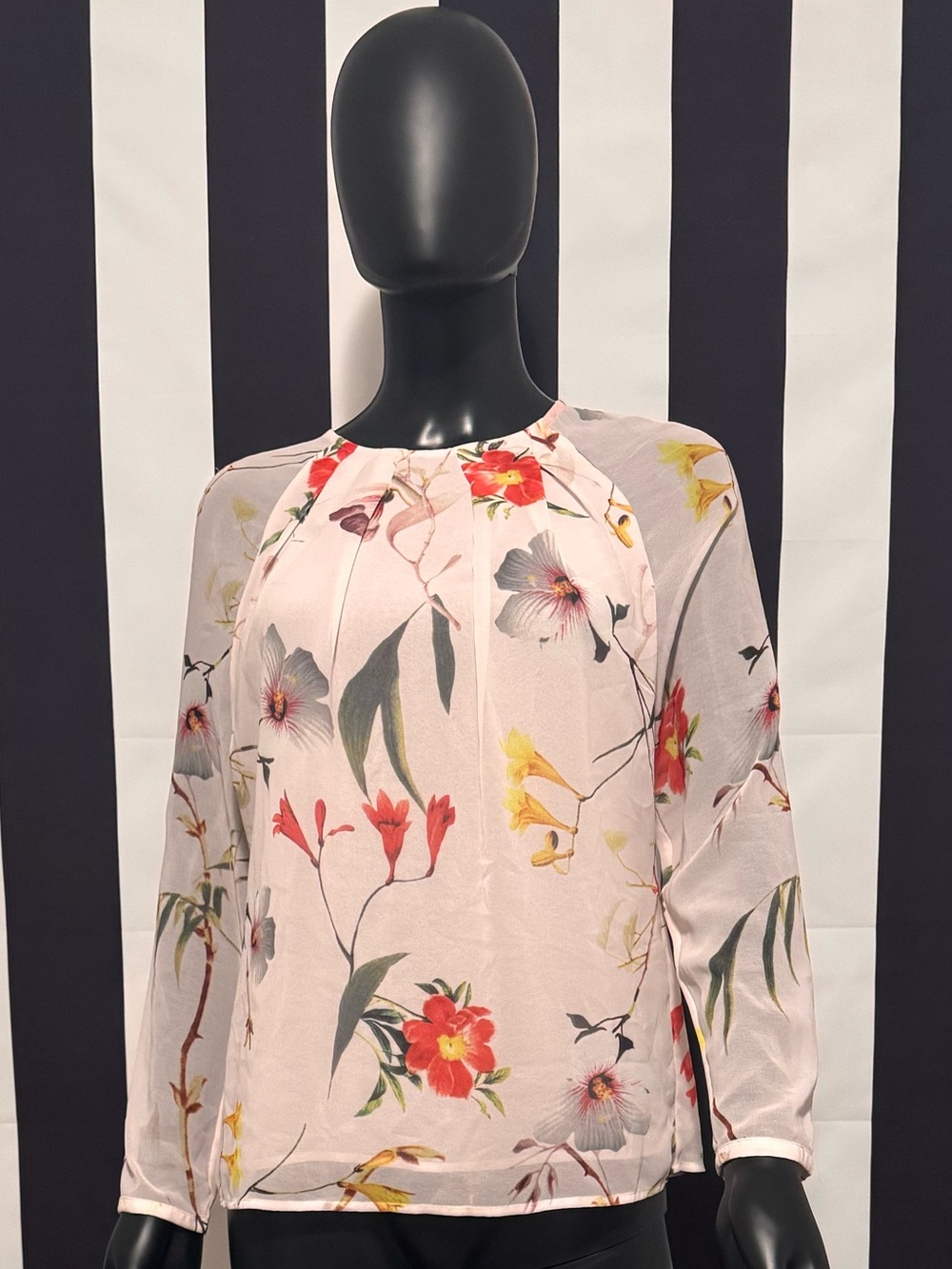 Ted Baker Blush Floral Raglan-Sleeve Blouse